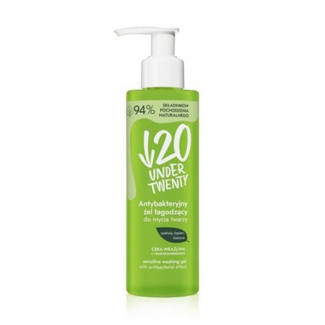 Гель для умывания Under Twenty Anti Acne Sensetive Washing Gel с антибактериальним эффектом, для чувствительной кожи, 200 мл