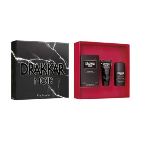 Парфюмированный набор мужской Guy Laroche Drakkar Noir (туалетная вода 100 мл + гель для душа 50 мл + дезодорант-стик 75 мл)