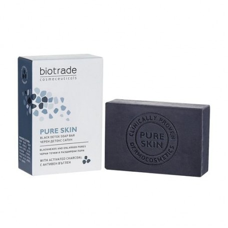 Мыло-детокс для лица и тела Biotrade Pure Skin Black Detox Soap Bar, 100 г