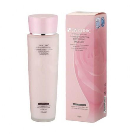 Увлажняющая эмульсия для лица 3W Clinic Flower Effect Extra Moisturizing Emulsion с цветочными экстрактами, 150 мл