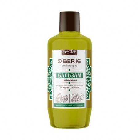 Глина-бальзам O'Berig Винно-хмелевой с белой глиной, для комбинированных и склонных к жирности волос, 500 мл