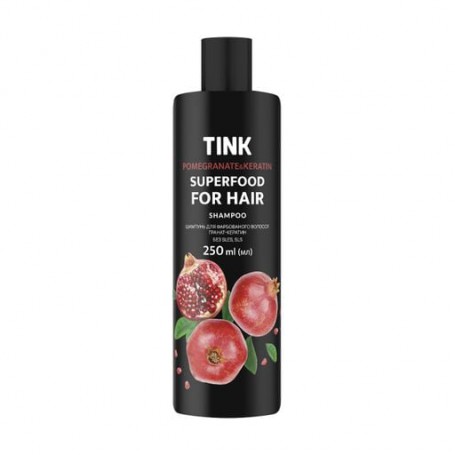 Шампунь Tink SuperFood For Hair Pomegranate & Keratin Shampoo Гранат и кератин, для окрашенных волос, 250 мл