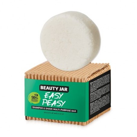Твердый шампунь-средство для бритья Beauty Jar Easy Peasy Shampoo & Shave Multi-Purpose Bar, 60 г