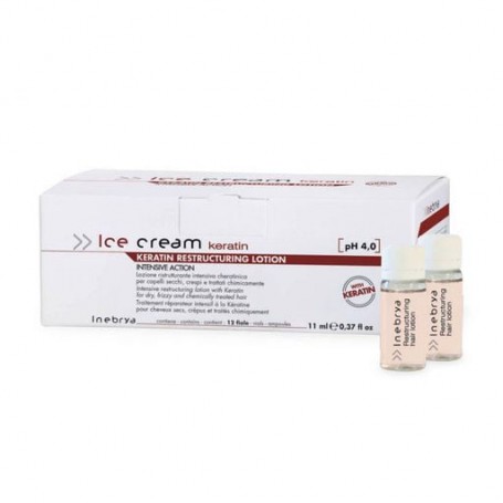 Лосьон для сухих и химически обработанных волос Inebrya Keratin Restructuring Lotion, 12 шт*11 мл