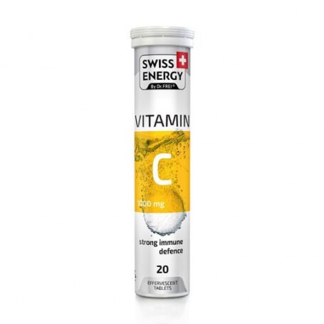 Пищевая добавка витамины шипучие Swiss Energy Vitamin С 1000 мг, 20 шт