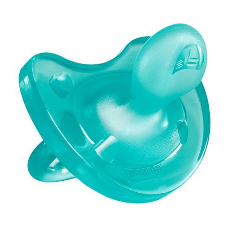 Пустышка силиконовая Chicco Physio Soft 0-6 мес голубая, 1 шт (02711.21)
