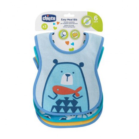 Слюнявчики Chicco Weaning Bib от 6 мес, 3 шт (16301.20)