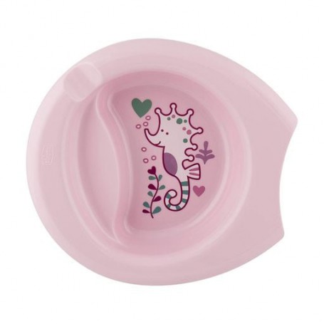 Детская тарелка Chicco Easy Feeding Plate от 6 месяцев, розовая (16001.40.10)