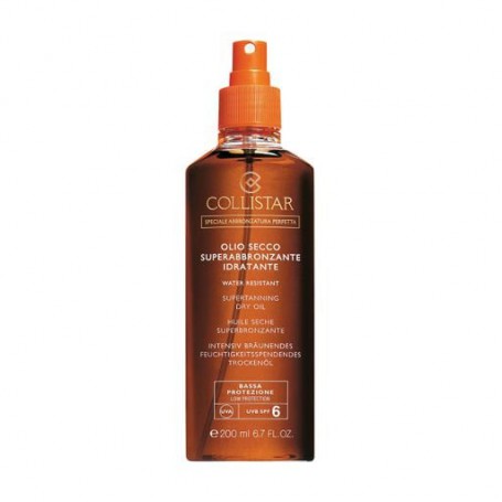 Сухое масло для интенсивного загара Collistar Supertanning Moisturizing Dry Oil SPF6, 200 мл