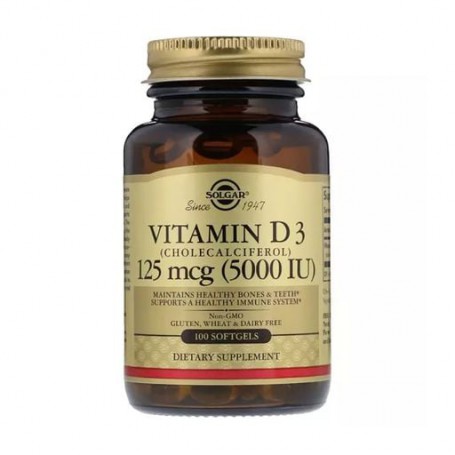 Пищевая добавка витамины в капсулах Solgar Vitamin D3 5000 МЕ, 100 шт