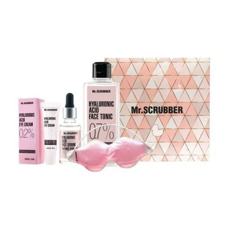 Набор для лица Mr.Scrubber Hyaluronic Fresh (сыворотка, 30 мл + тоник, 400 мл + крем для кожи вокруг глаз, 10 мл + маска для гла