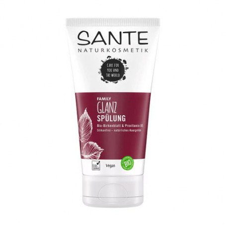 Экспресс-маска для всей семьи для блеска волос Sante Family 3 Min Gloss Mask Растительные протеины и березовые листья, 100 мл