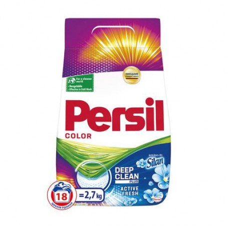 Стиральный порошок для цветных вещей Persil Color Свежесть от Silan 18 стирок, 2.7 кг