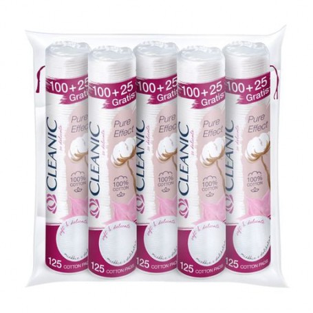 Ватные диски Cleanic Pure Effect, 5 упаковок по 125 штук