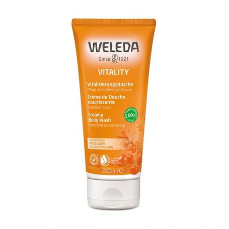 Тонизирующий крем для душа Weleda Creamy Body Wash с облепихой, 200 мл