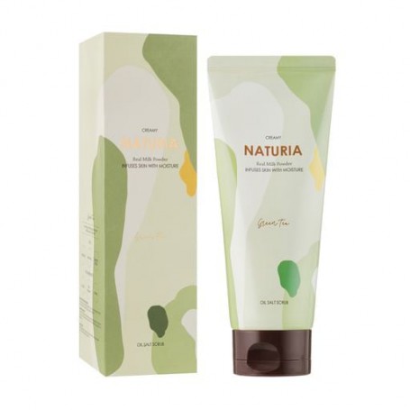 Солевой скраб для тела Naturia Creamy Oil Salt Scrub Green Tea Зеленый чай, 250 г