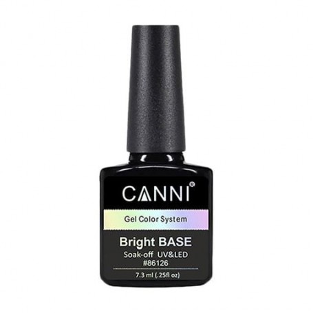 Цветное базовое покрытие для гель-лака Canni Bright Base Soak-off UV&LED Gel Color System 661 Светло-лазурный, 7.3 мл