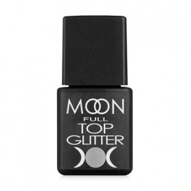 Топ для гель-лака Moon Full Top Glitter с разноцветным глиттером, 01 Rainbow, 8 мл