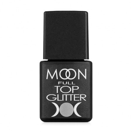Топ для гель-лака Moon Full Top Glitter с разноцветным глиттером, 01 Rainbow, 8 мл