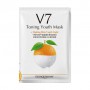 Витаминная тканевая маска для лица Bioaqua V7 Toning Youth Mask с экстрактом апельсина и витаминами, 30 г