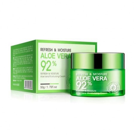 Крем-гель для лица и шеи Bioaqua Refresh & Moisture Aloe Vera 92% Moisturizing Cream с экстрактом алоэ вера, 50 г