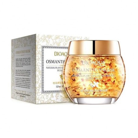 Ночная увлажняющая маска для лица Bioaqua Osmanthus Mask с лепестками османтуса, 120 мл