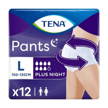 Трусы-подгузники для взрослых TENA Pants Plus Night ночные, размер L, 12 шт