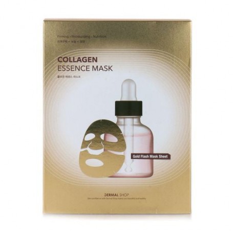 Фольгированная коллагеновая маска для лица Dermal Collagen Essenсe Mask Золотая с аденозином и пептидами, 30 г