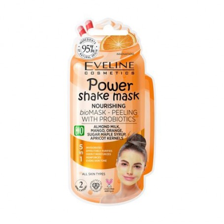 Питательная биомаска-пилинг с пробиотиками Eveline Cosmetics Power Shake Mask, 10 мл