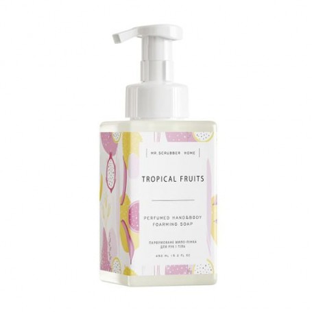 Парфюмированное мыло-пенка для рук и тела Mr.Scrubber Tropical Fruits Perfumed Hand&Body Foarming Soap, 450 мл