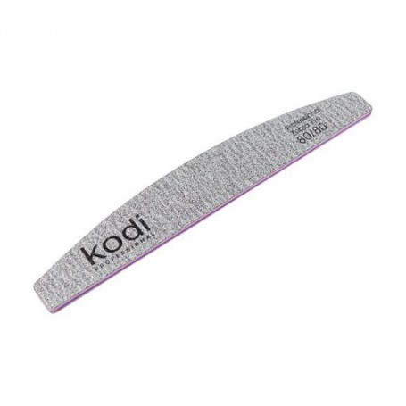 Пилка для ногтей Kodi Professional 80/80 грит полумесяц, коричневая, 178*28*4 мм