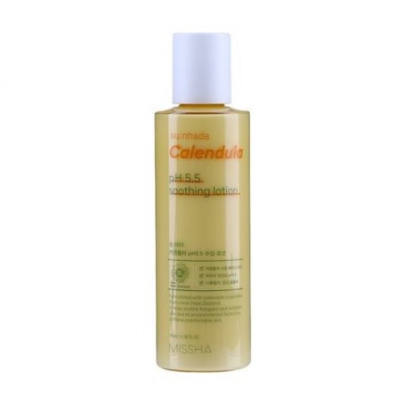 Успокаивающий лосьон Missha Su:Nhada Calendula pH 5.5 Soothing Lotion для чувствительной кожи лица, 145 мл