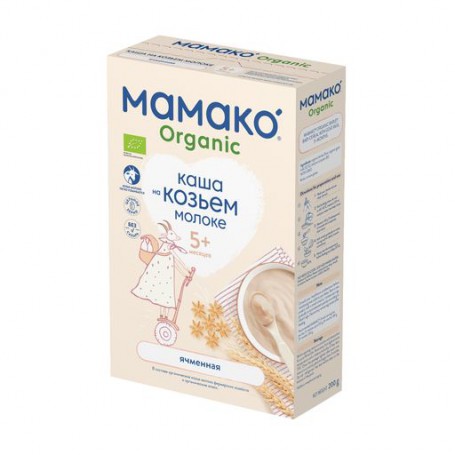 Детская молочная каша МАМАКО Organic ячменная на козьем молоке, с 5 месяцев, 200 г
