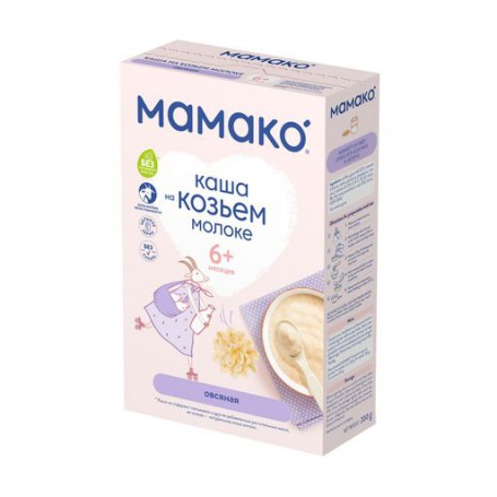 Детская молочная каша МАМАКО овсяная на козьем молоке, с 6 месяцев, 200 г
