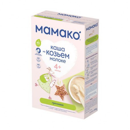 Детская молочная каша МАМАКО гречневая на козьем молоке, с 6 месяцев, 200 г