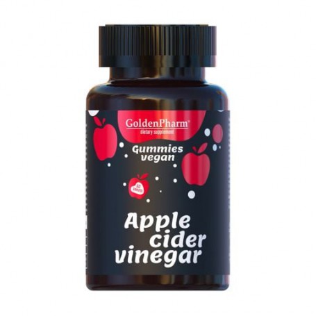 Пищевая добавка в желатиновых капсулах Golden Pharm Apple Cider Vinеgаr Веганский мармелад, 60 шт