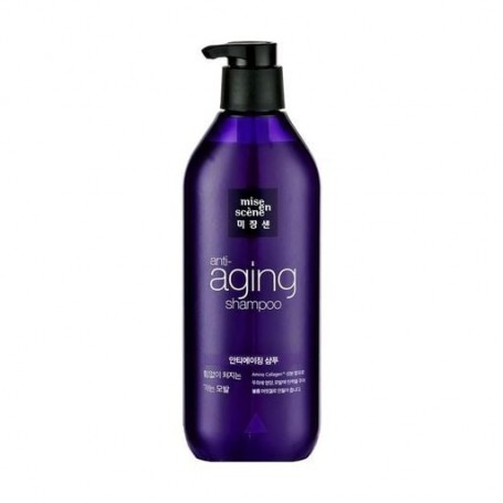 Антивозрастной шампунь для волос Mise En Scene Aging Care Shampoo с пудрой чёрного жемчуга, 680 мл