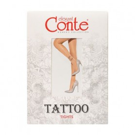 Фантазийные колготки женские Conte Elegant Tattoo 20С-17СП, с рисунком Moon Art, 20 DEN, 004 Bronz, размер 2