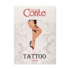 Фантазийные колготки женские Conte Elegant Tattoo 20С-17СП, с рисунком Lion, 20 DEN, 002 Bronz, размер 3
