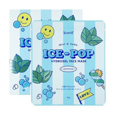 Гидрогелевая маска для лица Koelf Mint & Soda Ice-Pop Hydrogel Face Mask с мятой и cодой, 30 г