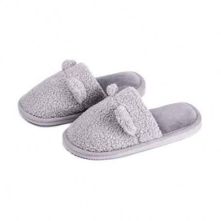 Детские комнатные тапочки Twins HS Teddi закрытые, меховые, Gray, размер 30-31