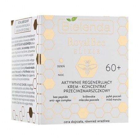 Активно регенерирующий крем для лица Bielenda Royal Bee Elixir 60+ Face Care против морщин, 50 мл