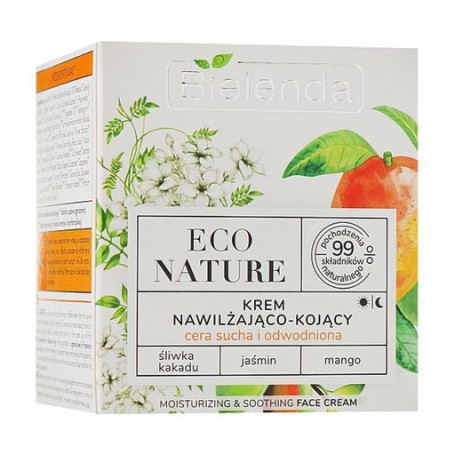 Увлажняющий и успокаивающий крем для лица Bielenda Eco Nature Kakadu Plum, Jasmine and Mango, 50 мл