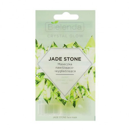 Увлажняющая, разглаживающая маска для лица Bielenda Crystal Glow Jade Stone Face Mask, 8 г