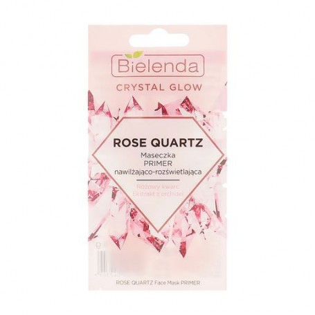 Маска-праймер для лица Bielenda Crystal Glow Rose Quartz Face Mask Primer Увлажняющая и осветляющая, 8 г