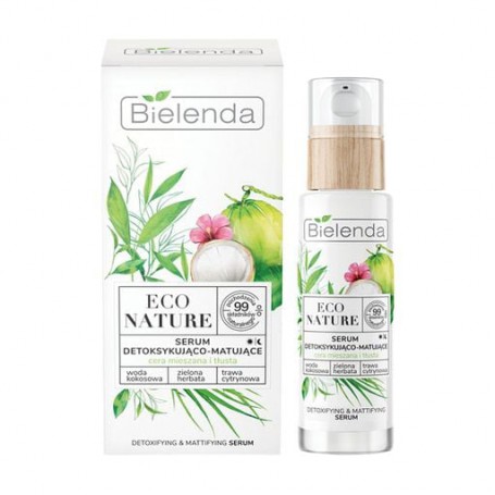 Матирующая сыворотка для лица Bielenda Eco Nature Face Serum с эффектом детоксикации, 30 мл