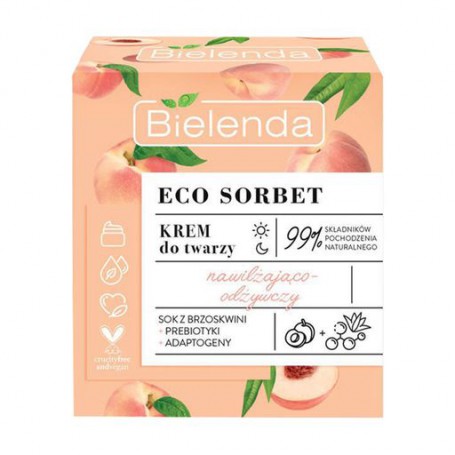 Увлажняющий и питательный крем для лица Bielenda Eco Sorbet Moisturizing & Nourishing Face Cream с экстрактом персика, 50 мл