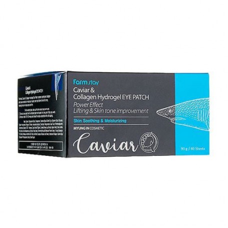 Гидрогелевые патчи для кожи вокруг глаз Farm Stay Caviar & Collagen Hydrogel Eye Patch, 60 шт