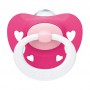 Пустышка силиконовая NUK Signature Сердце, ортодонтическая, розовая, от 6 до 18 месяцев, 1 шт (3952347)