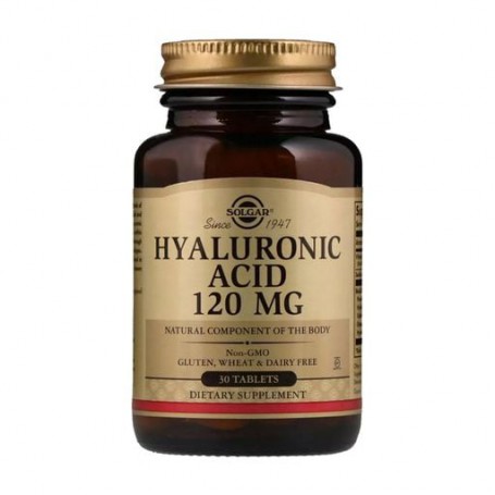 Пищевая добавка в таблетках Solgar Hyaluronic Acid Гиалуроновая кислота 120 мг, 30 шт